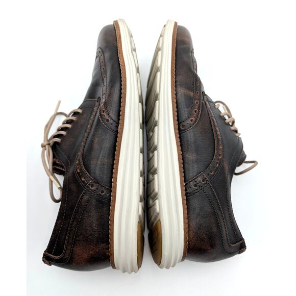 Cole Haan ØriginalGrand Wingtip Oxford Shoes Men's Dark Brown Size US8M EU41 - Picture 10 of 11